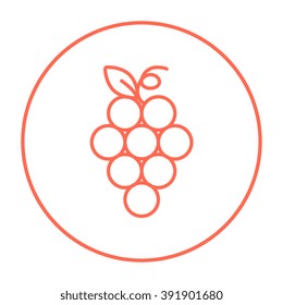Bunch of grapes line icon.