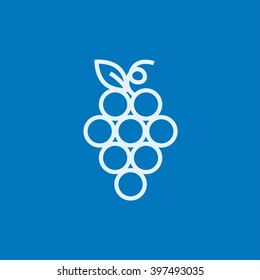 Bunch of grapes line icon.
