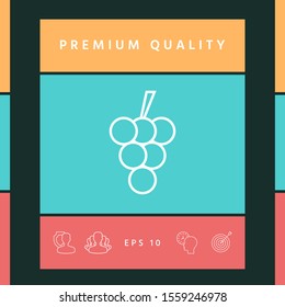 Bunch of grapes line icon. Graphic elements for your design