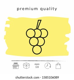 Bunch of grapes line icon. Graphic elements for your design