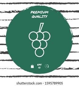 Bunch of grapes line icon. Graphic elements for your design