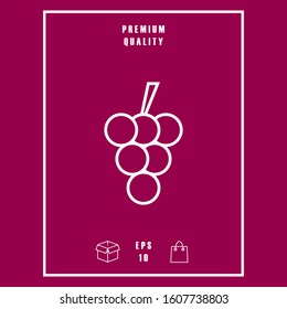 Bunch of grapes line icon. Graphic elements for your design