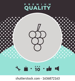 Bunch of grapes line icon. Graphic elements for your design