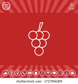 Bunch of grapes line icon. Graphic elements for your design