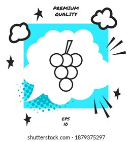 Bunch of grapes line icon. Graphic elements for your design