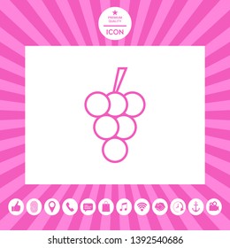 Bunch of grapes line icon. Signs and symbols for your design