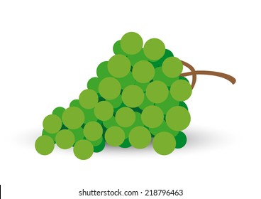 bunch of grapes on a white background
