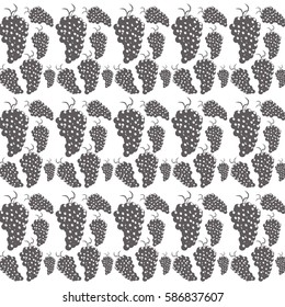 bunch grapes seamless pattern design vector illustration eps 10