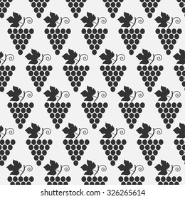 Bunch of grapes seamless pattern, nature texture, vector background