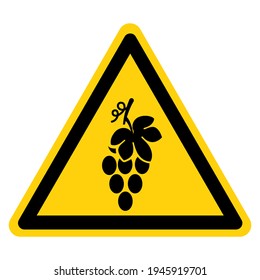 Bunch Of Grapes Symbol Sign,Vector Illustration, Isolate On White Background Label. EPS10