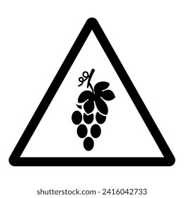 Bunch Of Grapes Symbol Sign,Vector Illustration, Isolate On White Background Label. EPS10