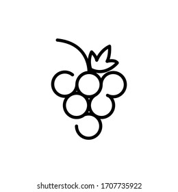 Bunch Of Grapes Thin Line Icon