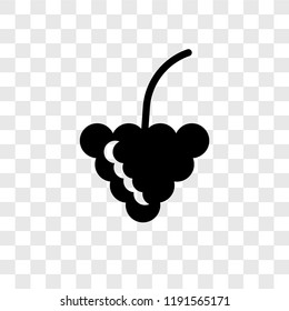 Bunch of grapes vector icon isolated on transparent background, Bunch of grapes transparency logo concept