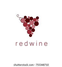 Bunch of grapes. Vector icon, logo, sign for restaurant, menu, tasting, winery, wine list.