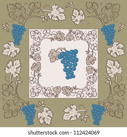 Bunch of grapes. Vector illustration. Eps 10.