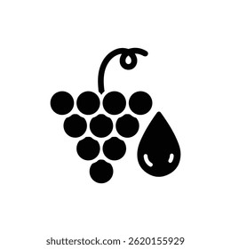 Coque de Uvas com Gota de Água Simbolizando Hidratação e Frutos Saudáveis