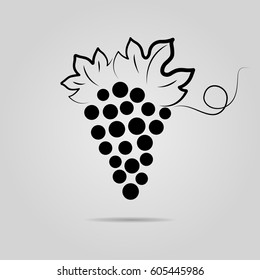 Bunch of grapes. Wine background. Logo design for the company.