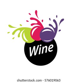 bunch of grapes for wine logo