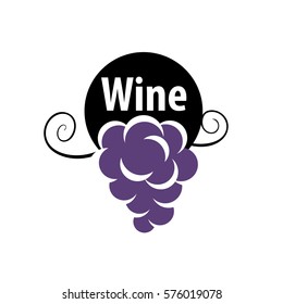 bunch of grapes for wine logo