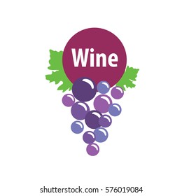 bunch of grapes for wine logo