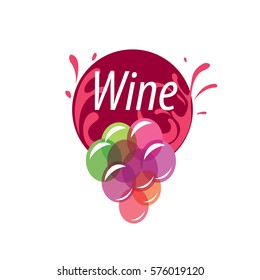 bunch of grapes for wine logo