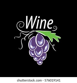 bunch of grapes for wine logo