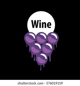 bunch of grapes for wine logo