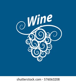 bunch of grapes for wine logo