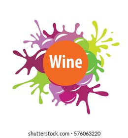 bunch of grapes for wine logo