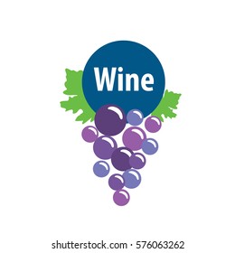 bunch of grapes for wine logo