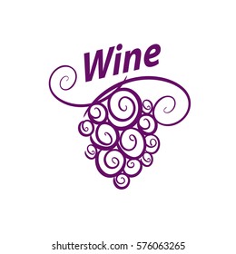 bunch of grapes for wine logo