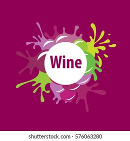 bunch of grapes for wine logo