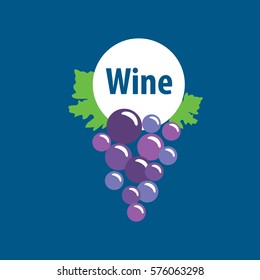 bunch of grapes for wine logo