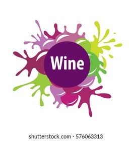 bunch of grapes for wine logo
