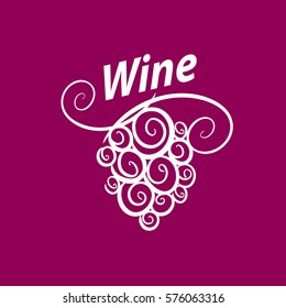 bunch of grapes for wine logo
