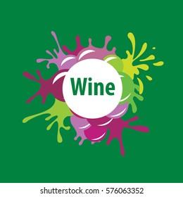 bunch of grapes for wine logo