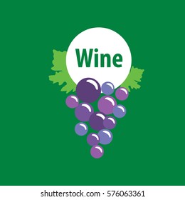 bunch of grapes for wine logo
