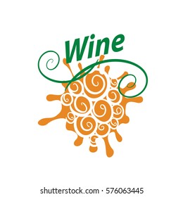 bunch of grapes for wine logo