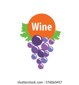 bunch of grapes for wine logo