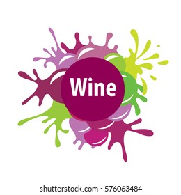 bunch of grapes for wine logo