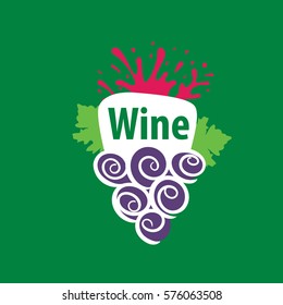 bunch of grapes for wine logo