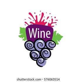 bunch of grapes for wine logo