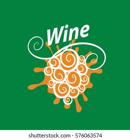 bunch of grapes for wine logo