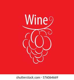 bunch of grapes for wine logo
