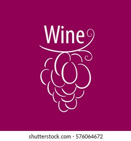 bunch of grapes for wine logo