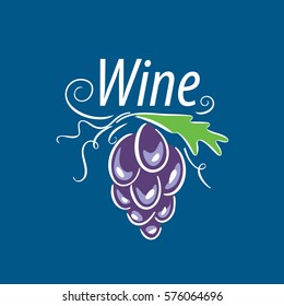 bunch of grapes for wine logo