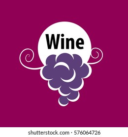 bunch of grapes for wine logo