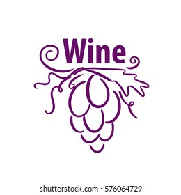 bunch of grapes for wine logo