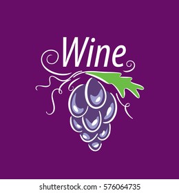 bunch of grapes for wine logo