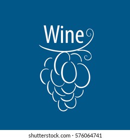 bunch of grapes for wine logo